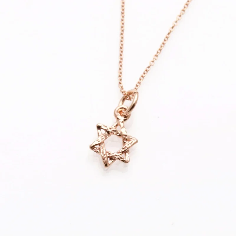 14k Rose gold Petite Star of David Necklace