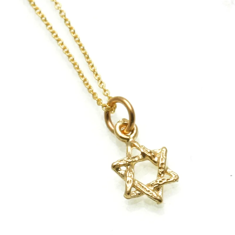 14k Yellow gold Petite Star of David Necklace