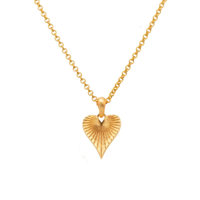 Heart of Joy Pendant Necklace 24 K Gold Vermeil