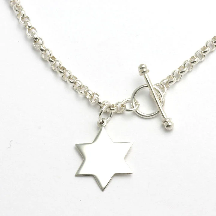 Sterling Silver Star of David Necklace