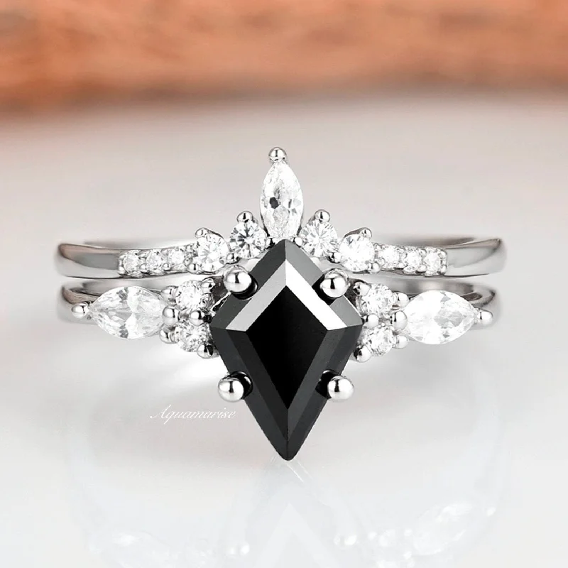 Skye Kite™  Black Diamond Ring Set- Sterling Silver