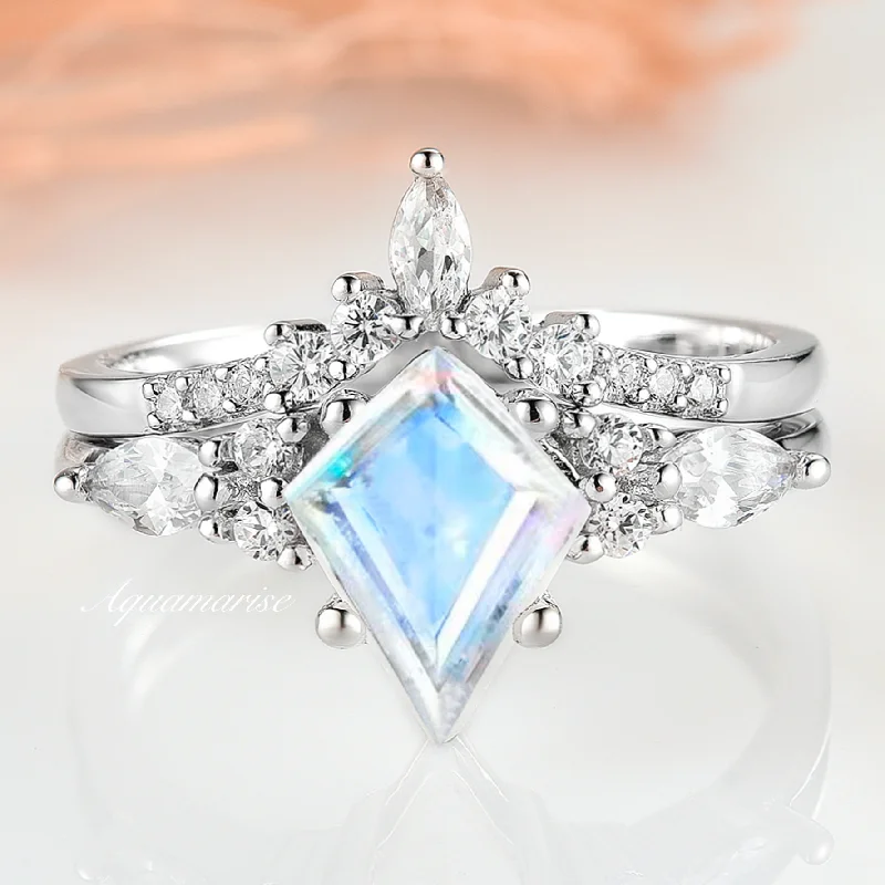 Skye Kite™  Kite Moonstone Ring Set- Sterling Silver