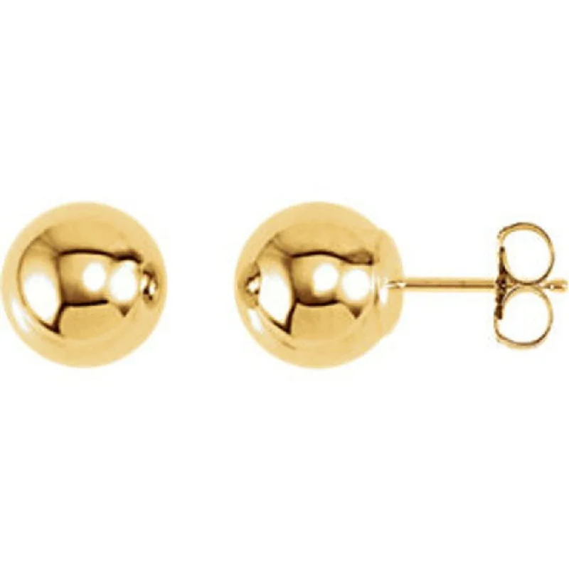 14K Y Gold 7mm Ball Earrings