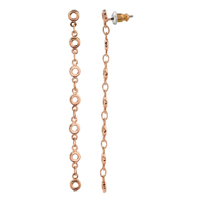 1928 Jewelry Round Link Linear Chain Earrings