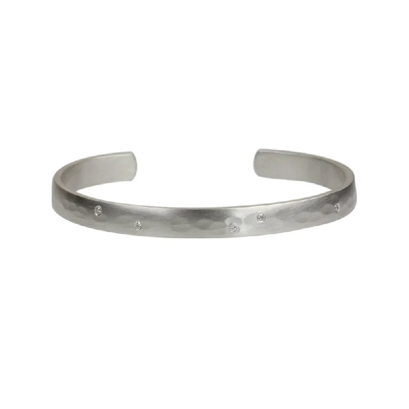 Aurora Silver Diamond Cuff