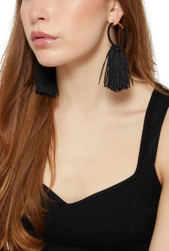 Tassel Hoop Earrings