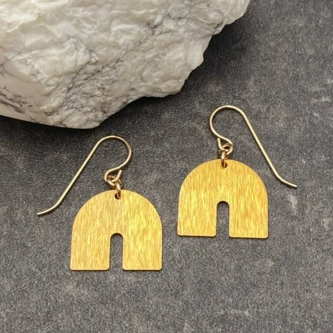 Brass Rainbow Earrings