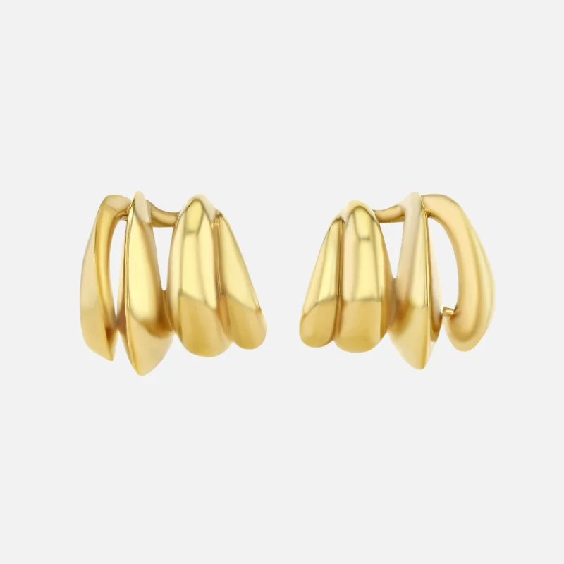 Currents Earring Cuff Set, Gold