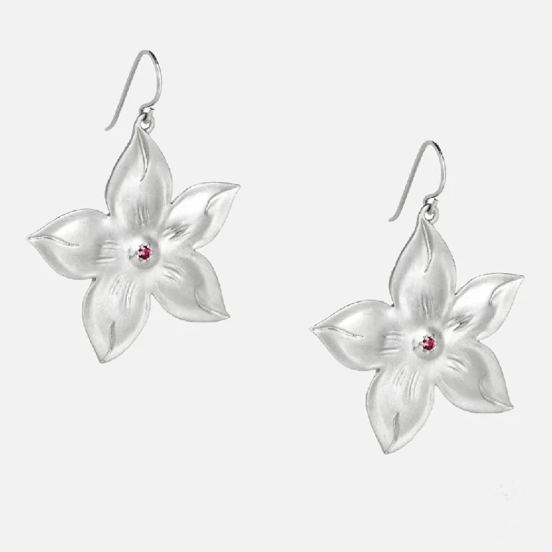 Fleur Dangles, Silver