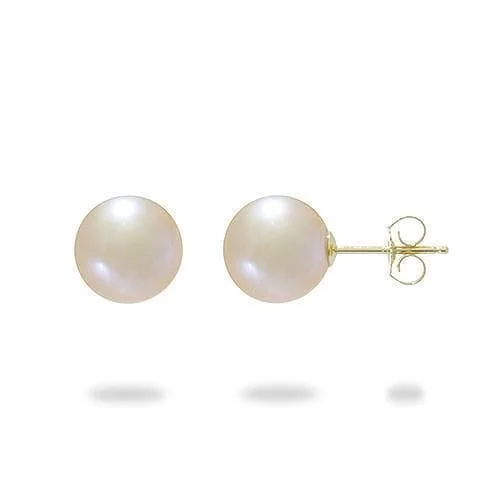 Freshwater Pearl Earrings in Gold - 8-9mm