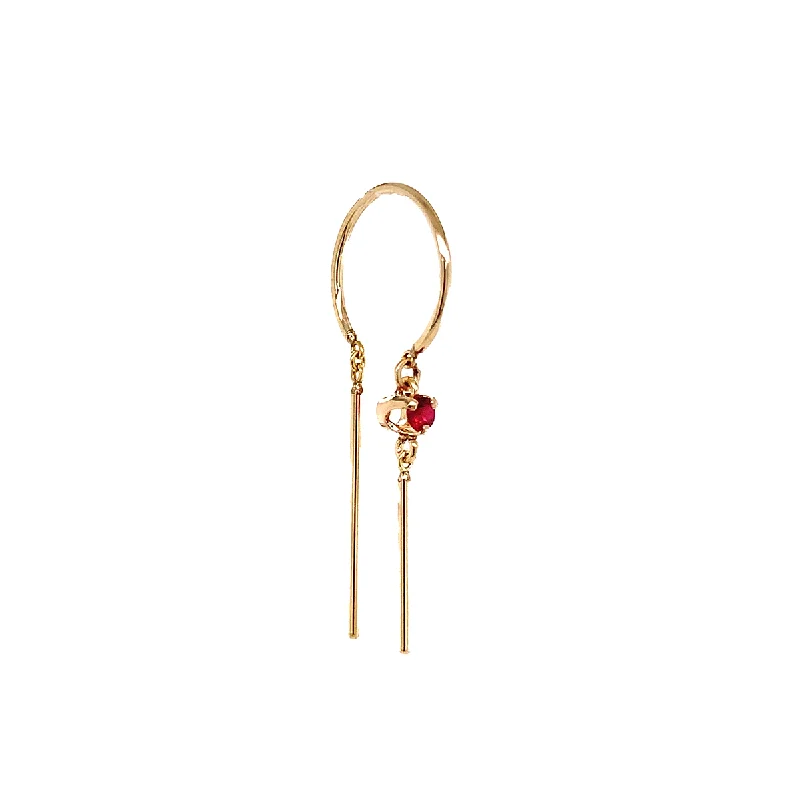 Gold + Ruby Chime Earring - SINGLE