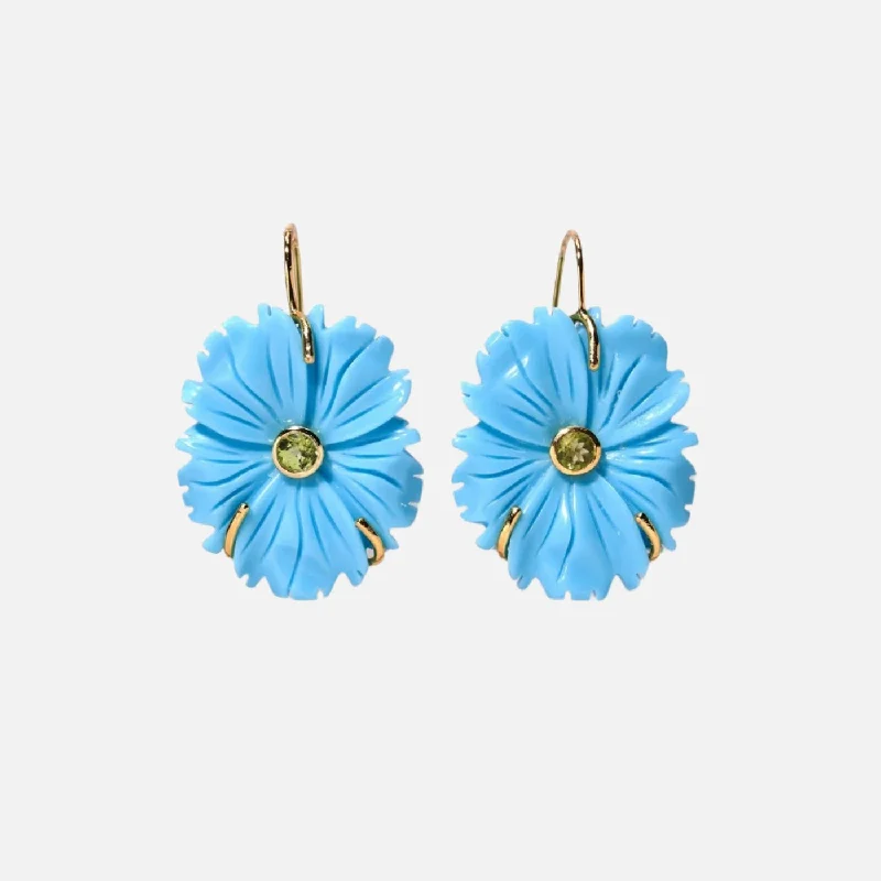 New Bloom Earrings, Cerulean