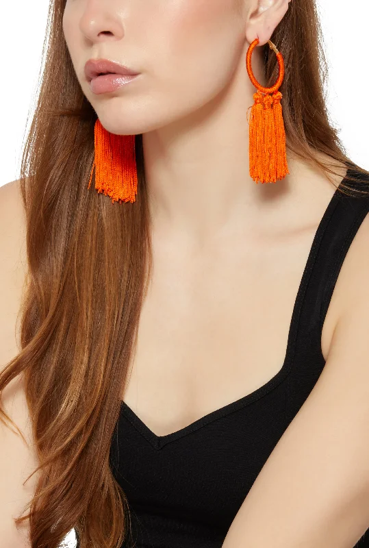 Tassel Hoop Earrings