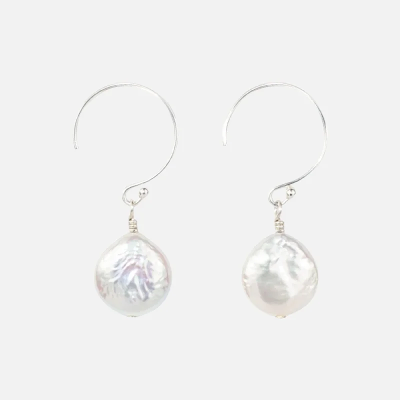 Petal Earrings, Silver