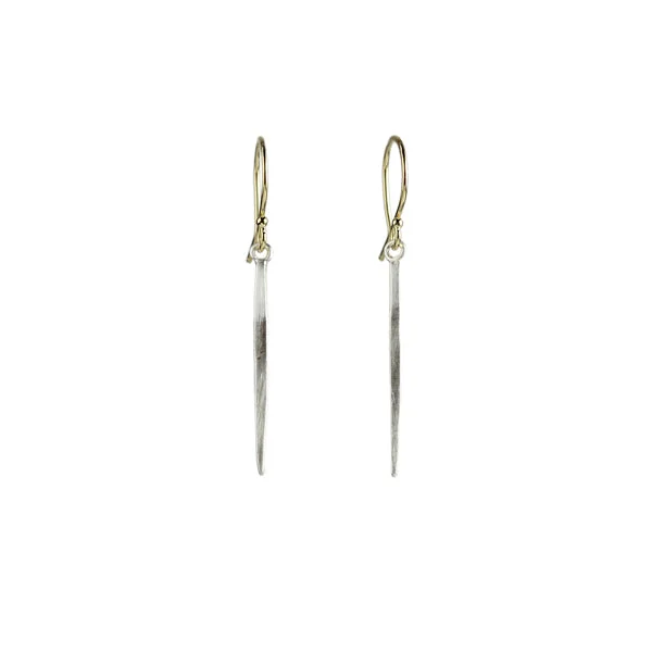 Short Silver Icicle Earrings