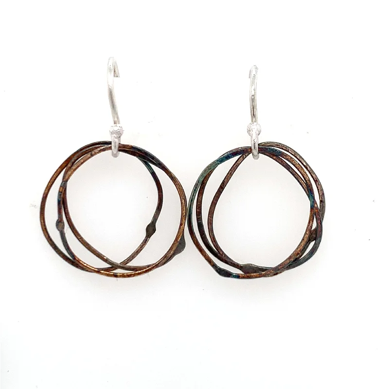 Small Triple Ring Earrings