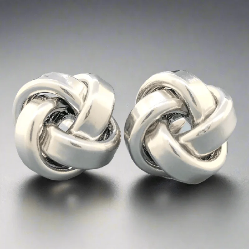 SS Medium Polished Love Knot Earring