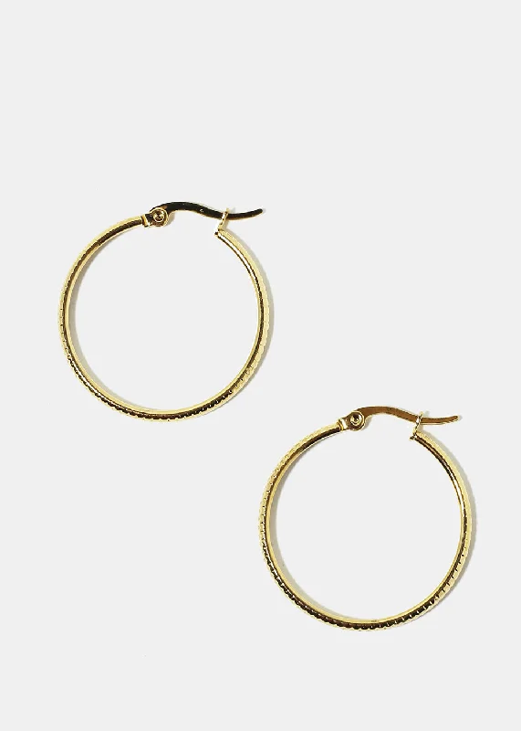 Textured Hoop Earrings