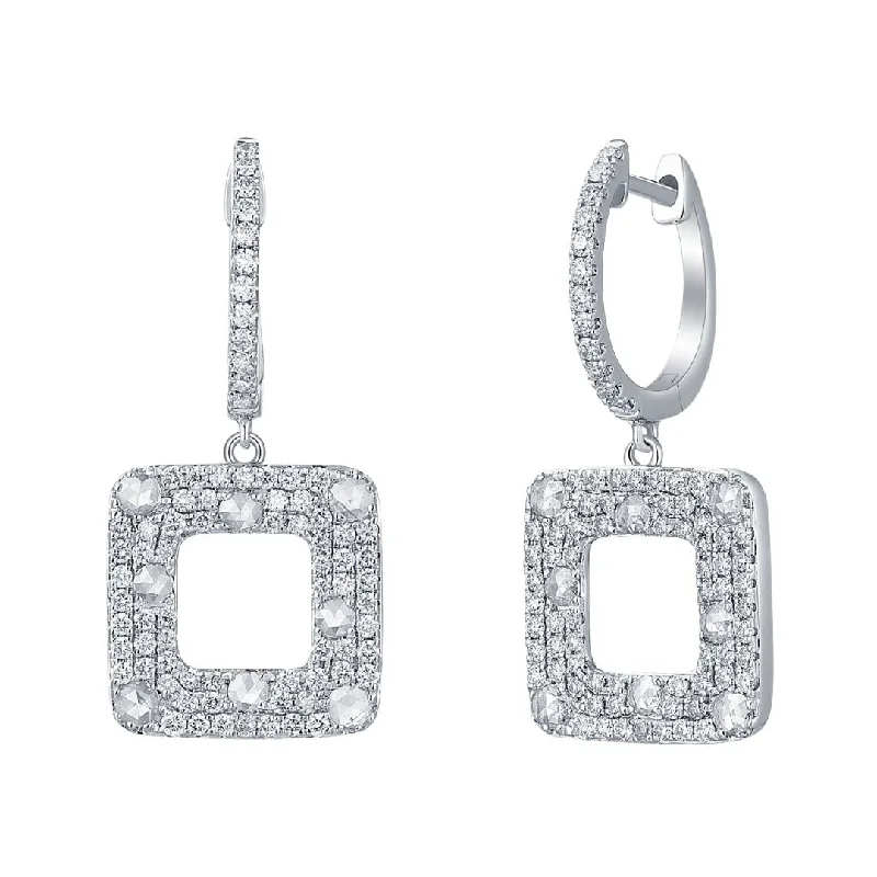 White Diamond Earrings (White Diamond 0.63 cts. White Diamond 0.26 cts.)