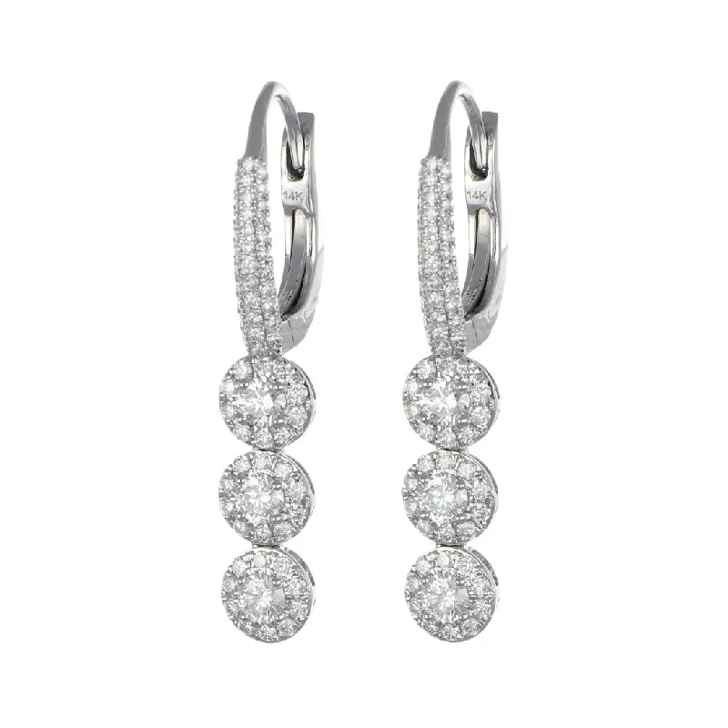 White Diamond Earrings (White Diamond 0.73 cts. White Diamond 0.74 cts.)