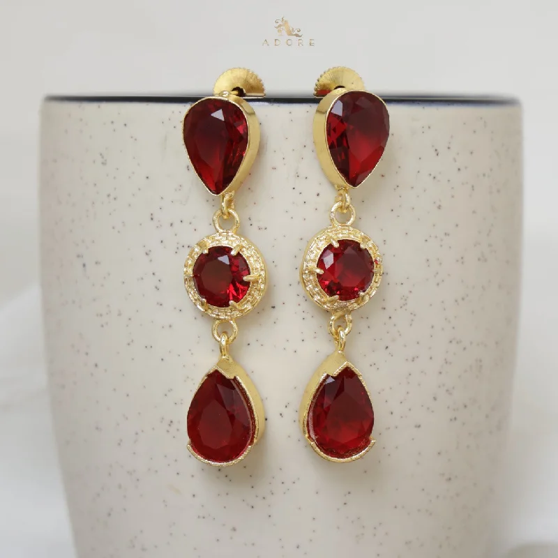 Zinta Drop Glossy Earring