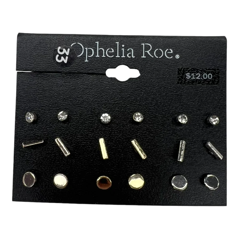 Earrings Stud By Ophelia Roe In Gold & Silver