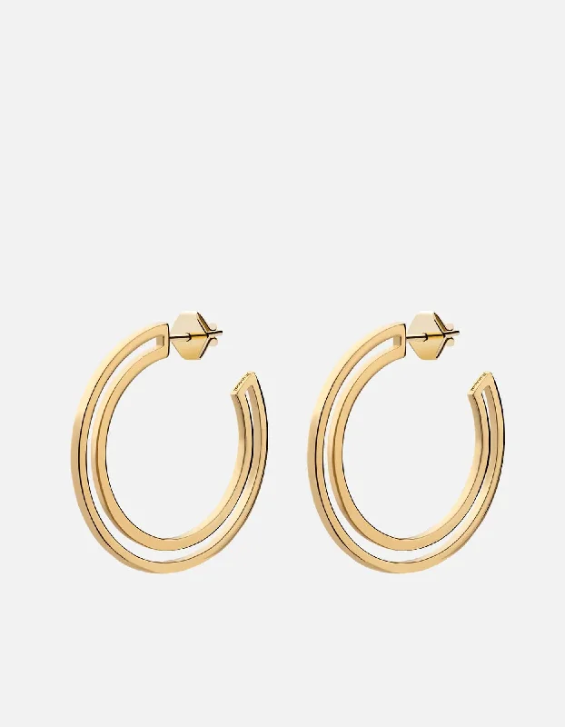 Hailee Hoop Earrings, Gold Vermeil