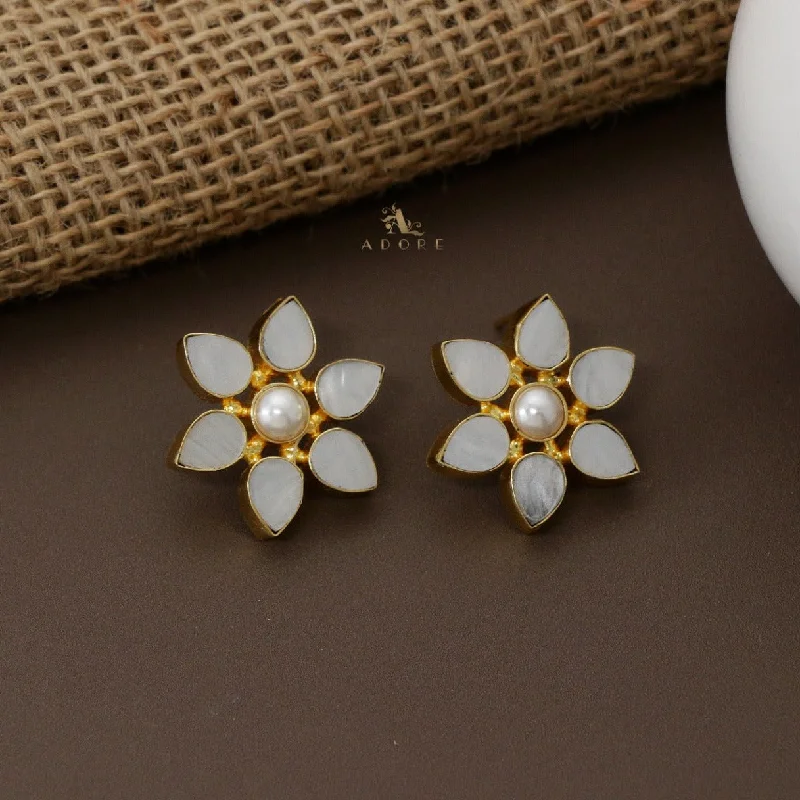 MOP Flower Stud