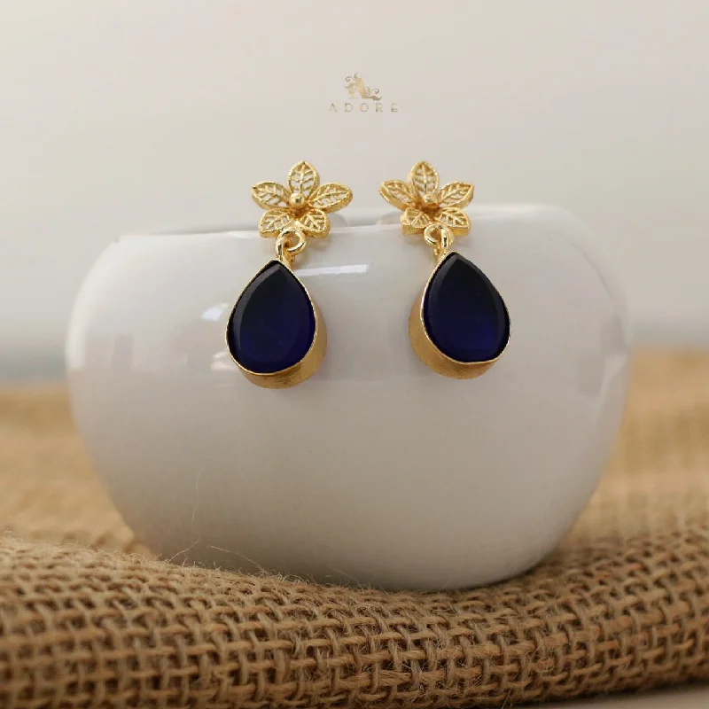 Raw Stone Pavani Flower Drop Earring