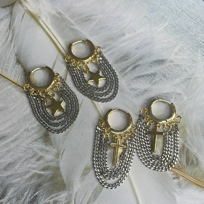 Silver and Gold Hoops