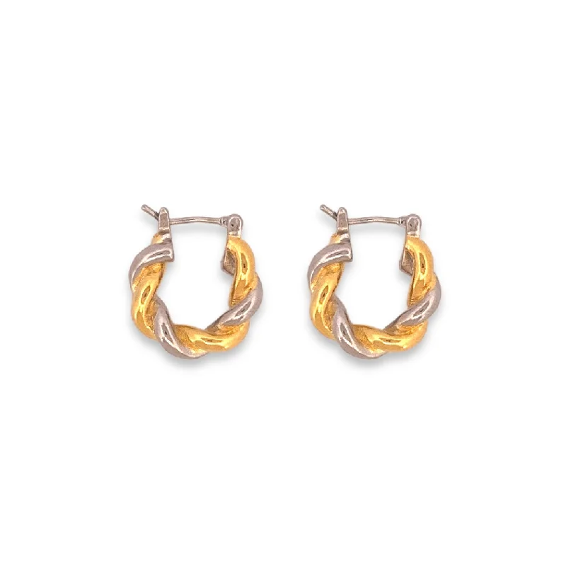 Doble Tone Interlaced Hoops