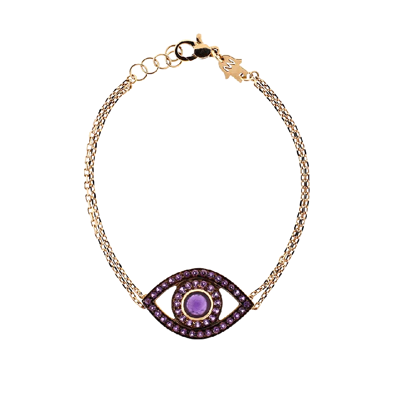 Amethyst Big Eye Bracelet