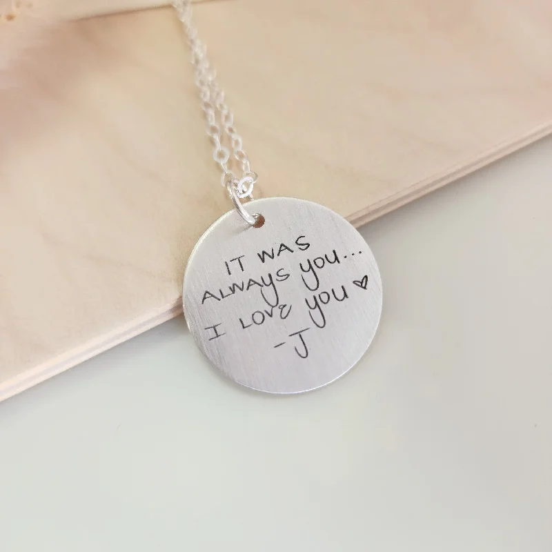 Personalized Handwriting Necklace