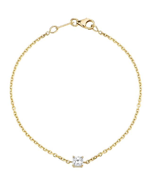 Asscher Diamond Chain Bracelet