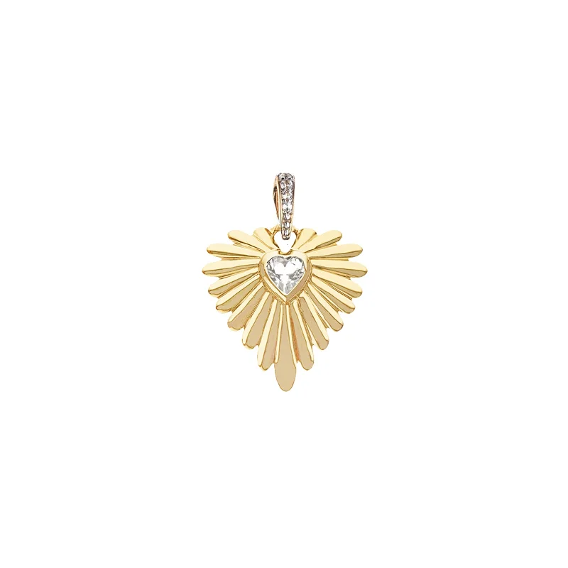 Baby Full Heart Love Pendant in Solid Gold