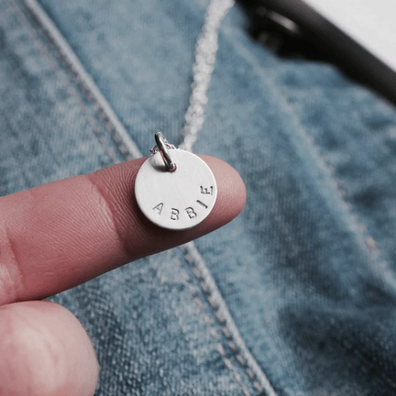 Block Font Name Necklace