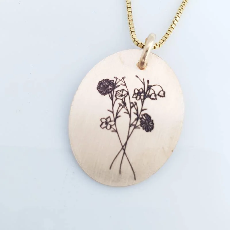 Bouquet Birth Flower Necklace