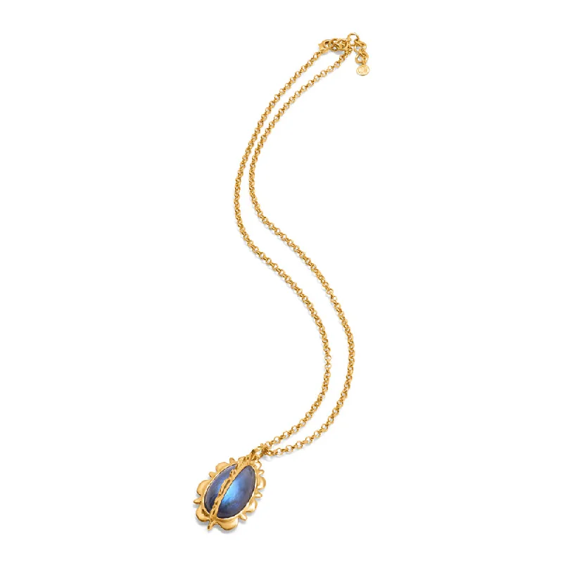 Capucine De Wulf Bliss Necklace in Blue Labradorite