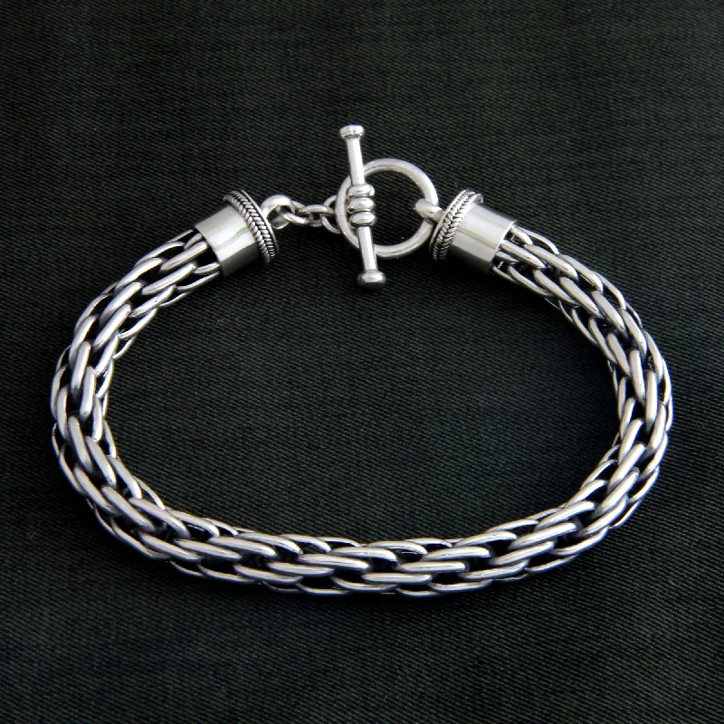 Courage Sterling Silver Chain Bracelet from Indonesia