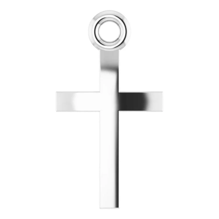 14K White Cross 18" Necklace