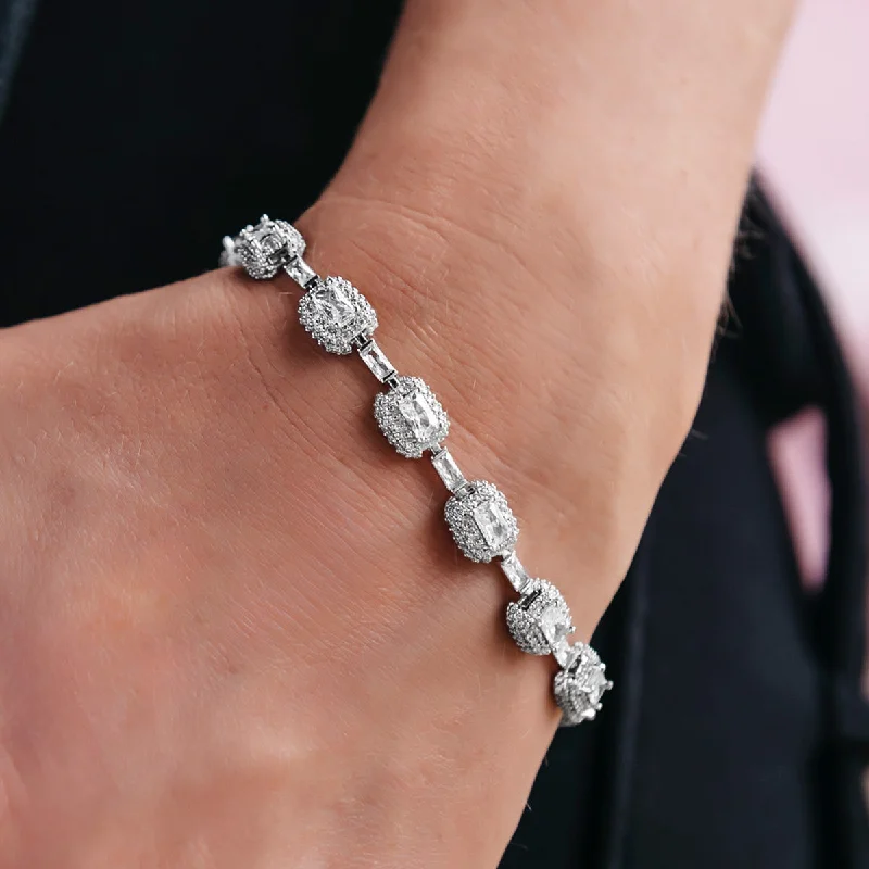 Diamond Cushion Cut Bracelet