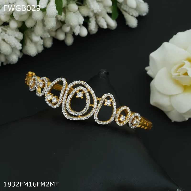 Freemen 1mg Gold plated rhodium bracelet For Women - FWGB029