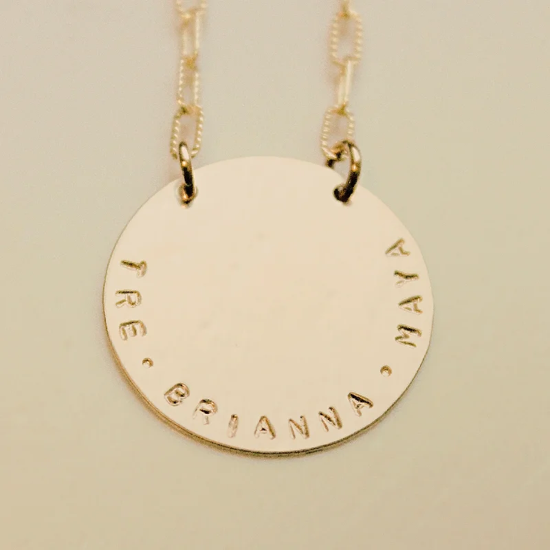 Gold Round Necklace