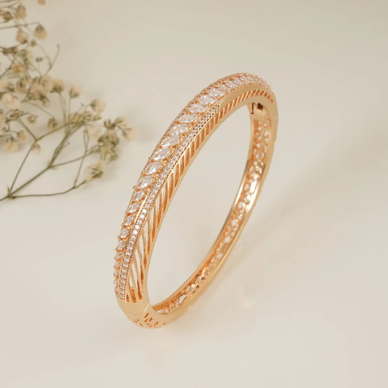 Gorgeous cz diamond marquise gold bracelet