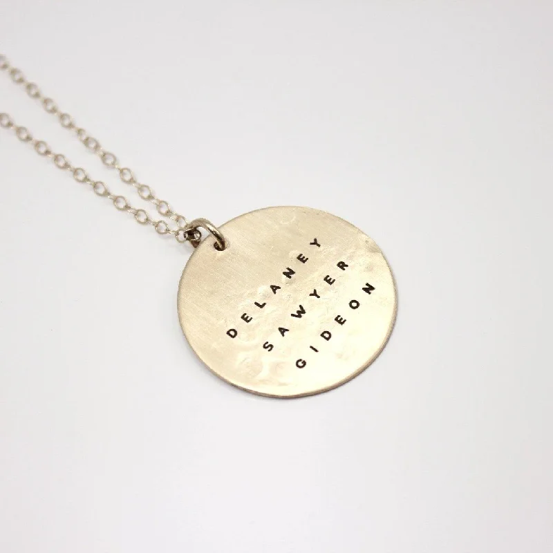 Large Gold Coin Necklace