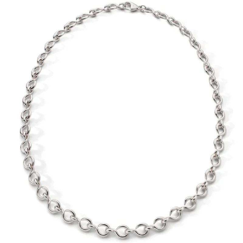 MRK "The Twist" Sterling Silver Midi Infinity Necklace