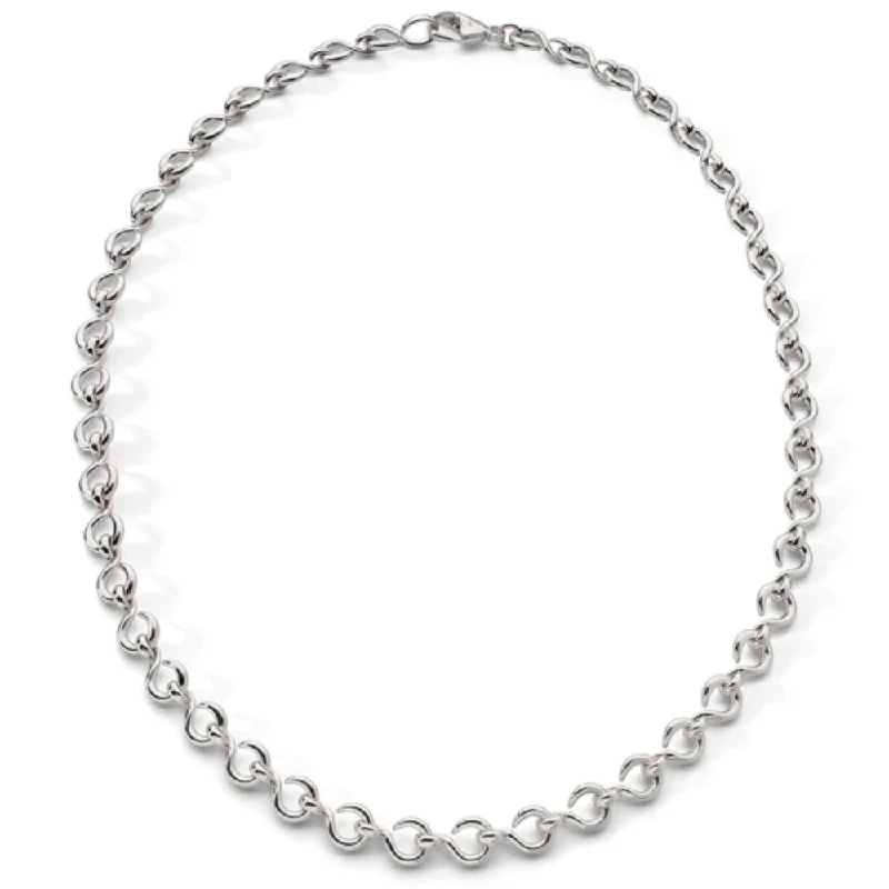 MRK "The Twist" Sterling Silver Petite Infinity Necklace