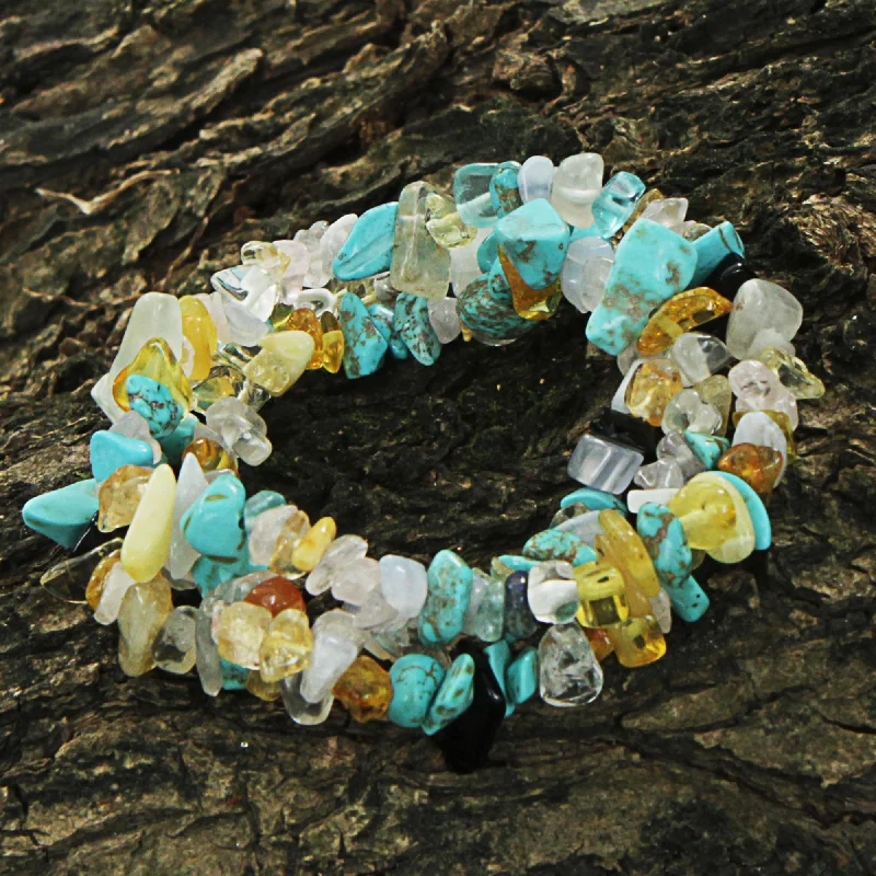 Ocean Trio Multigem Beaded Bracelets (Set of 3) Citrine from Brazil