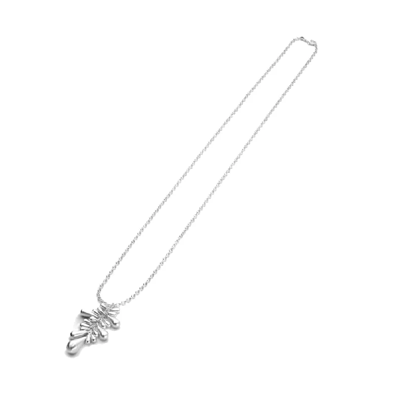 Sterling Silver H20 Long Cluster Pendant Necklace