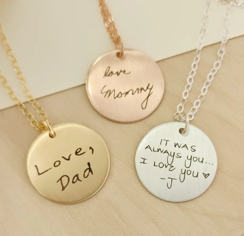 Handwriting Signature Necklace